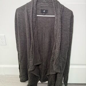 Iz Byer Charcoal Open Front Cardigan